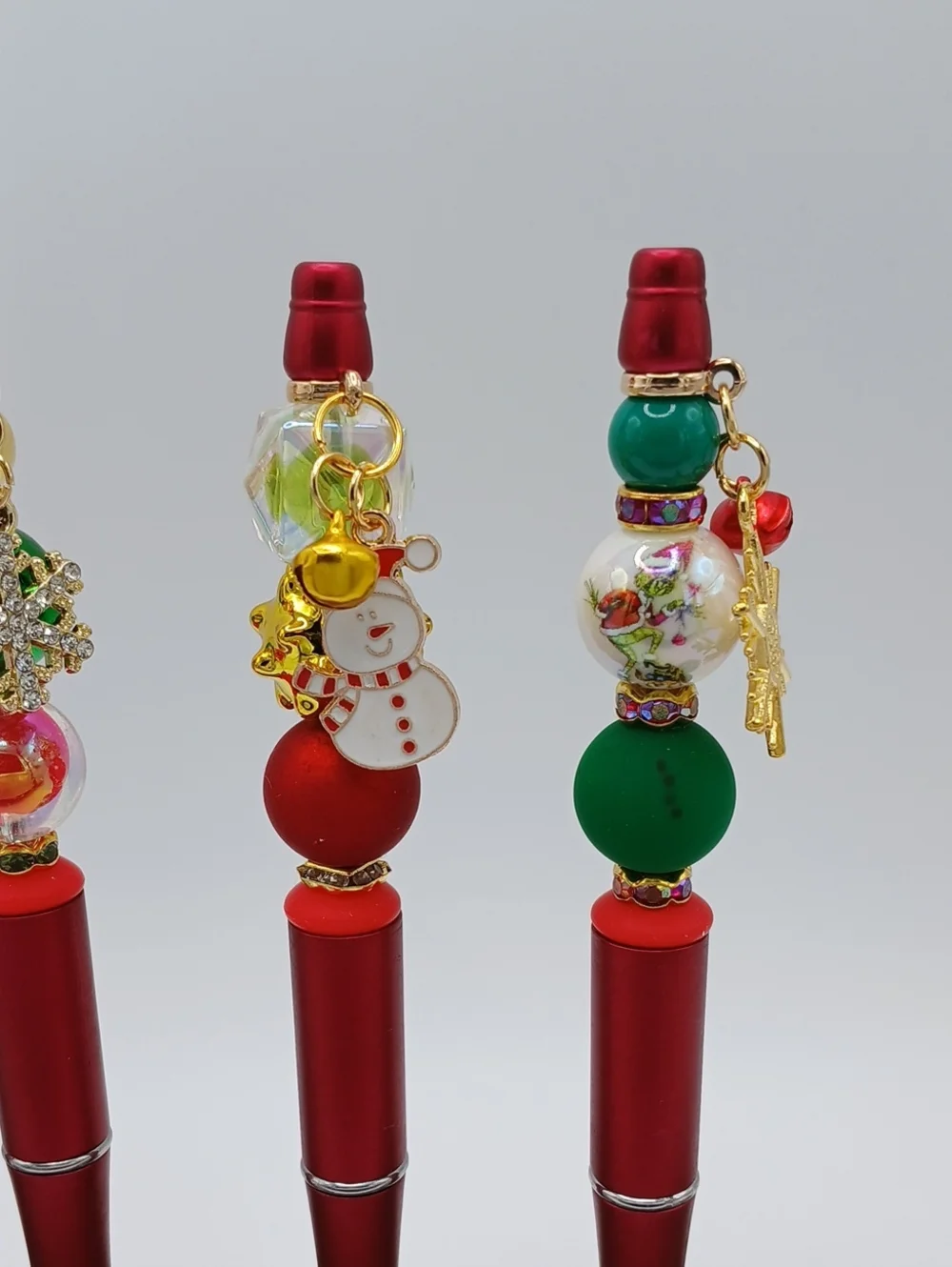 Festive  Beaded Holiday Pen Set